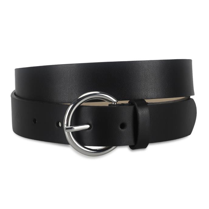 totes® Ladies Jean Belt With Gold Buckle Black Extra Image 1